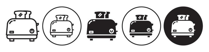 Toaster Icon set collection for web vector