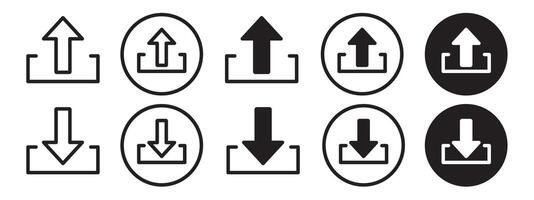 Upload Icon set collection for web vector