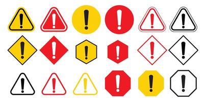 Warning Icon set collection for web vector