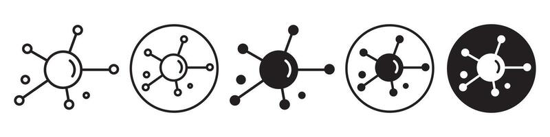 Molecule Icon set collection for web vector