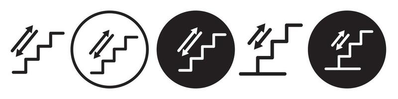 Stairs Icon set collection for web vector