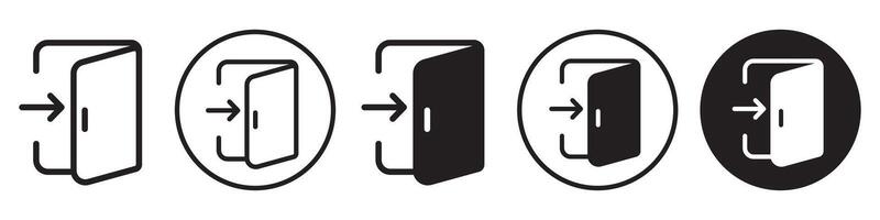 Login Icon set collection for web vector