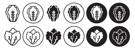 Lettuce Icon set collection for web vector