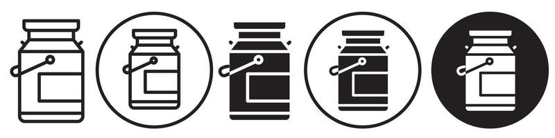 Milk Can Icon set collection for web vector