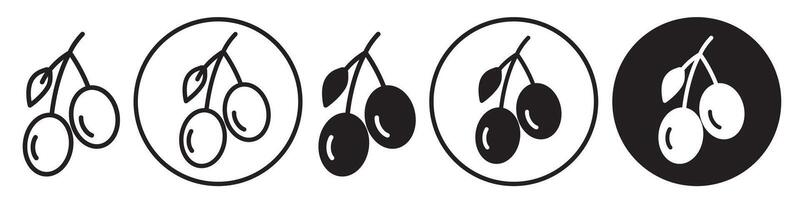Olive Icon set collection for web vector
