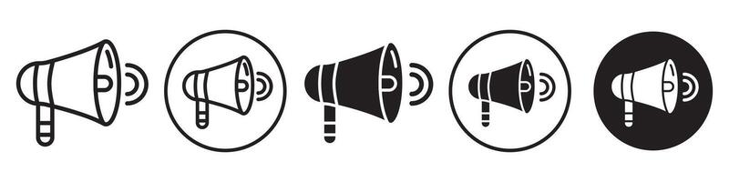 Loudspeaker Icon set collection for web vector