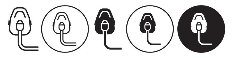 Oxygen Mask Icon set collection for web vector