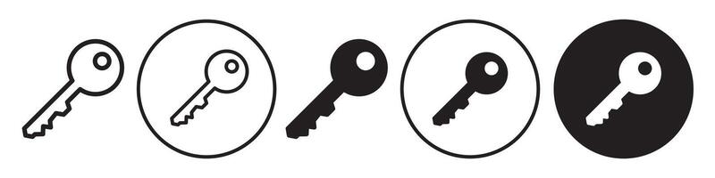Key Icon set collection for web vector