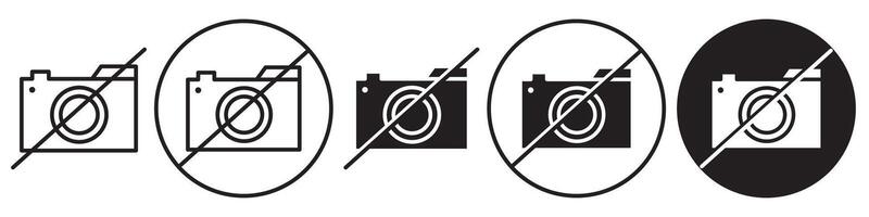 No Photo Icon set collection for web vector
