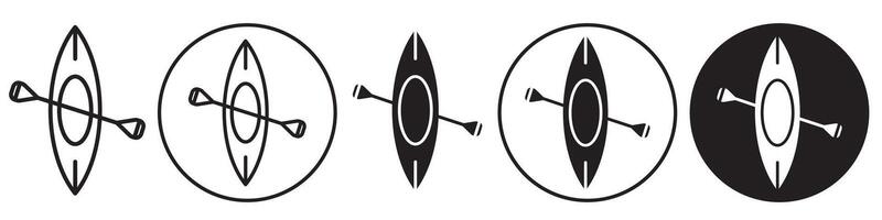 Kayak Icon set collection for web vector