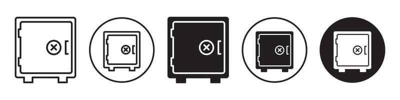 Locker icon set collection for web vector