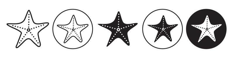 Starfish icon set collection for web vector