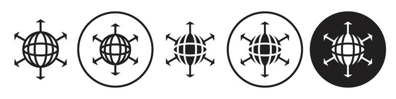 Network Icon set collection for web vector