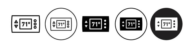 Thermostat icon set collection for web vector