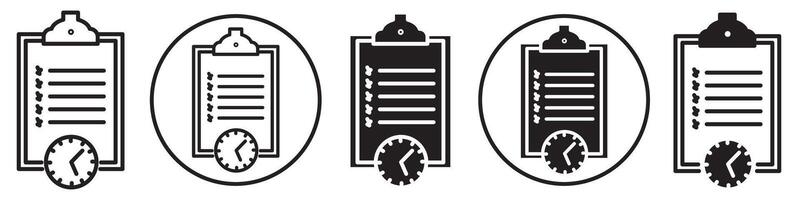 Waiting List Icon set collection for web vector