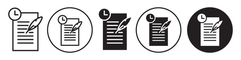 History Icon set collection for web vector