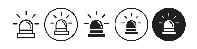 Gyrophare icon set collection for web vector