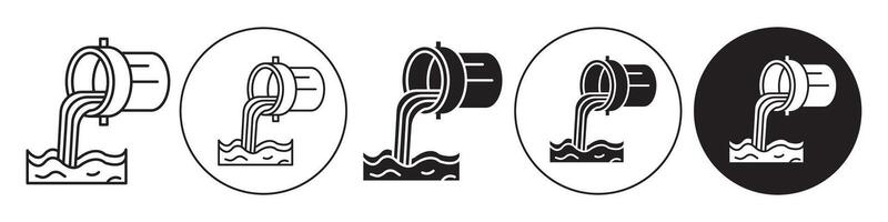Wastewater Icon set collection for web vector