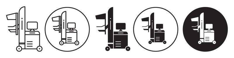 Mammography Machine Icon set collection for web vector