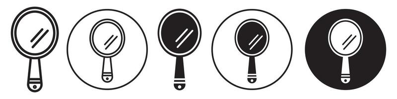 Mirror Icon set collection for web vector