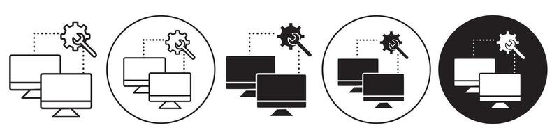 Remote Support Icon set collection for web vector