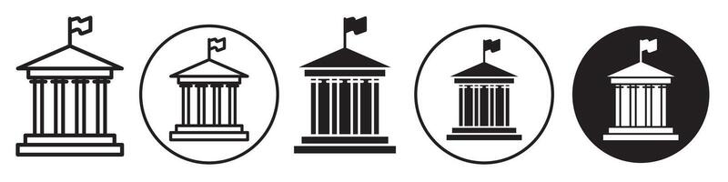 Government Icon set collection for web vector
