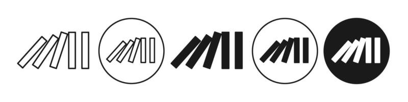 Domino effect icon set collection for web vector