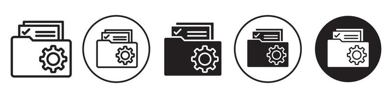 Document project icon set collection for web vector