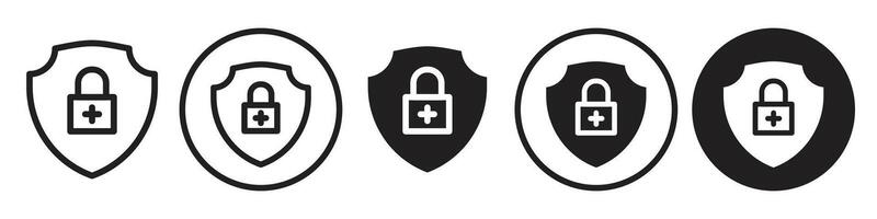 security Icon set collection for web vector