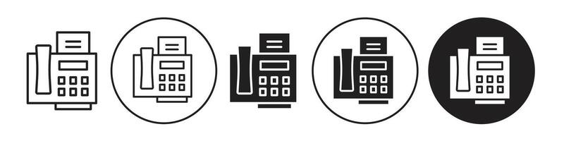 Fax Machine Icon set collection for web vector