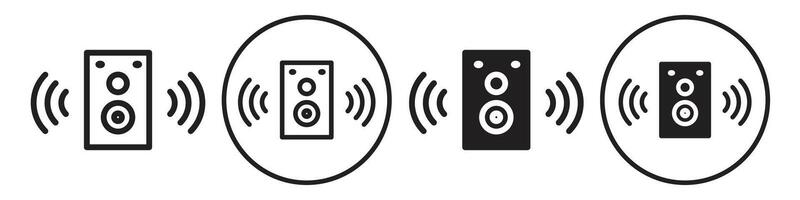 Speaker Icon set collection for web vector