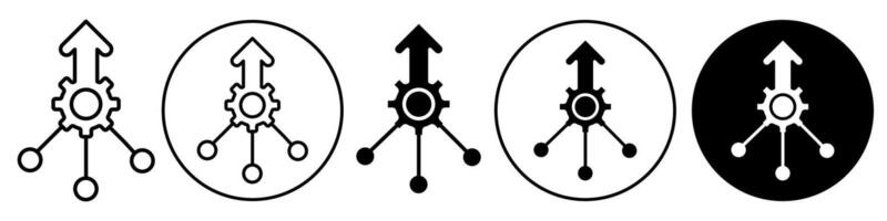 Consolidation Icon set collection for web vector