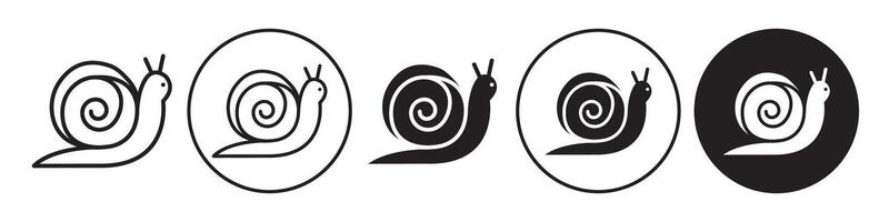 Snail Icon set collection for web vector