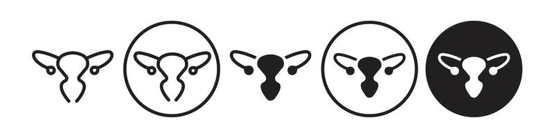 Gynecology icon set collection for web vector