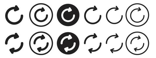 Reload Icon set collection for web vector