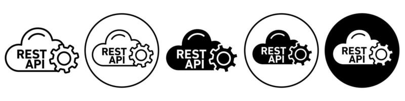 Rest APi Icon set collection for web vector