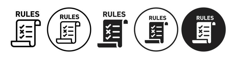 Rule Iconn set collection for web vector