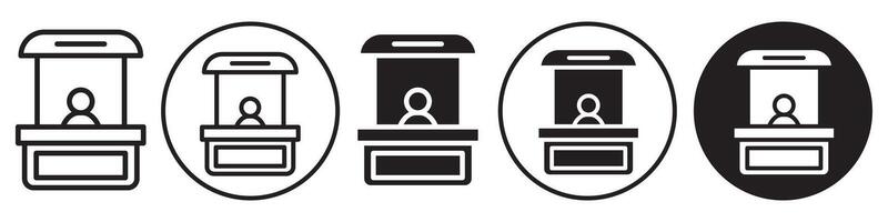 Sales booth Icon set collection for web vector