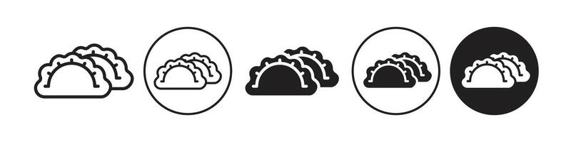 Jiaozi icon set collection for web vector