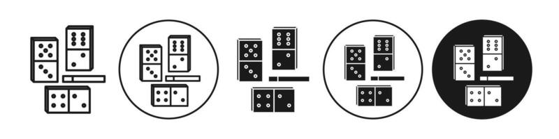 Domino icon set collection for web vector