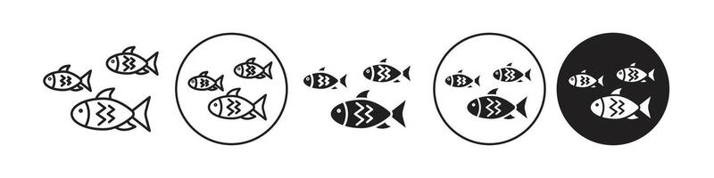 Shoal icon set collection for web vector