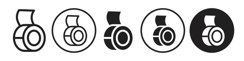 Scotch tape icon set collection for web vector