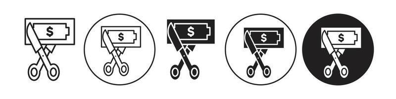 Salary deduction icon set collection for web vector