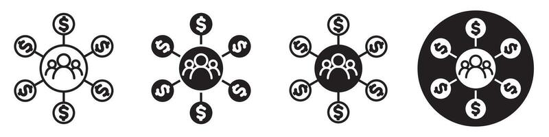 Crowd Funding Icon with Gotham Icon set collection for web vector