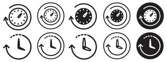 Uptime Icon set collection for web vector