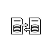 Data Exchange icon Outline flat Icon vector