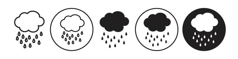 Rainfall icon set collection for web vector