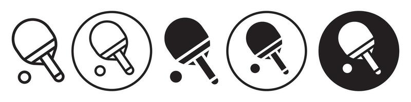 Table Tennis Line Icon set collection for web vector