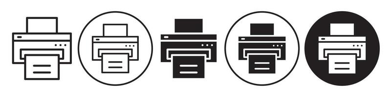 Printer Icon set collection for web vector