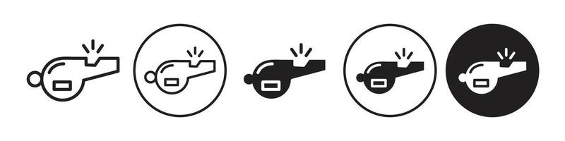 Whistle Icon set collection for web vector